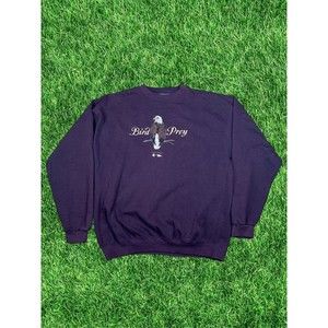 Bald Eagle Sweatshirt Vintage Embroidered Birds Of Prey 90s Mens XL Maroon